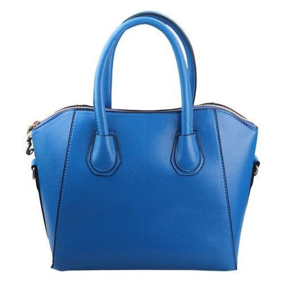 PU Leather and Suede Accented Satchel