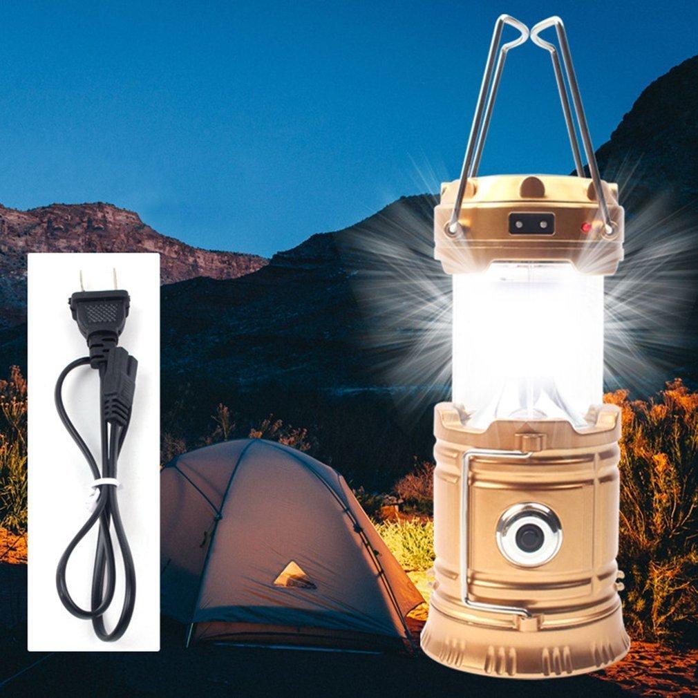 LED Portable Camping Lantern Solar Powered Flashlight