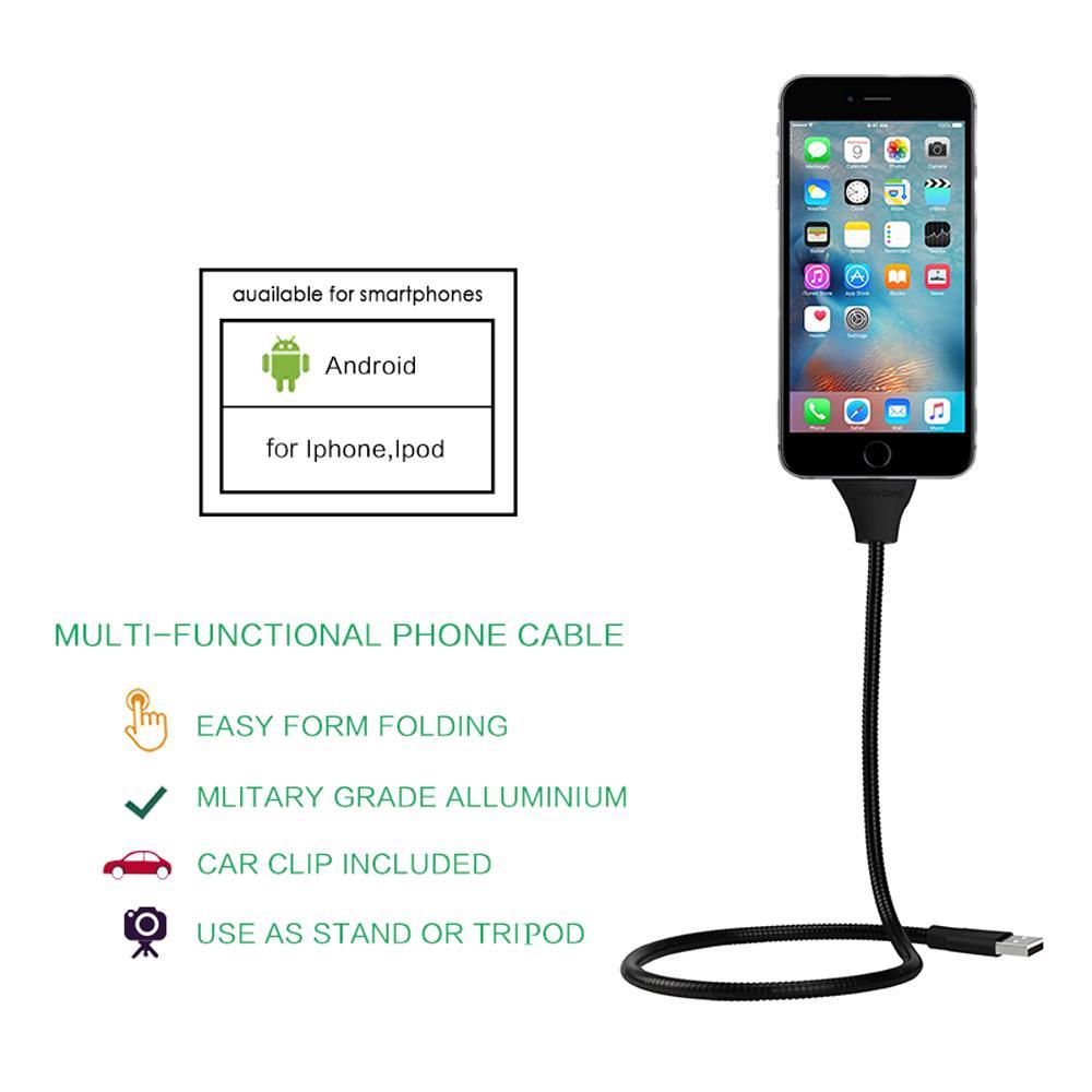 Flexible Smartphone Dock and Charging Cable - Say Goodbye To Broken Cable