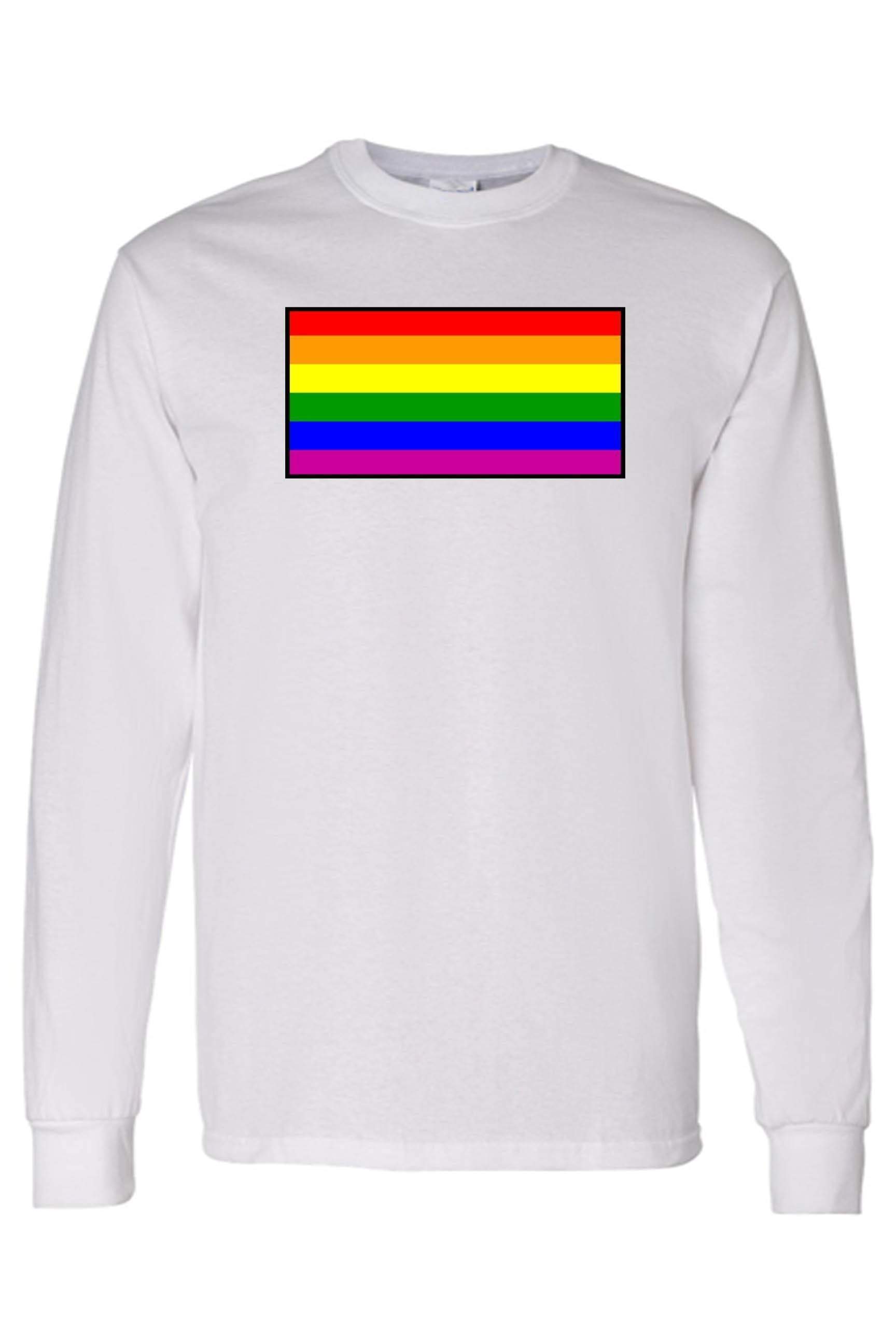 Unisex Long Sleeve Shirt Gay Pride Rainbow Flag