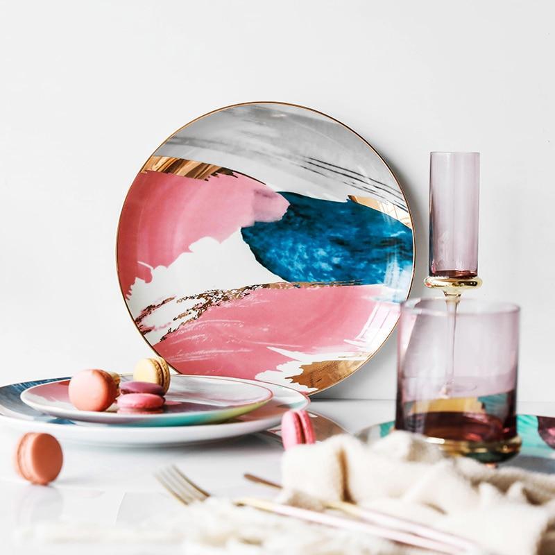 Watercolor Dessert & Dinner Plates
