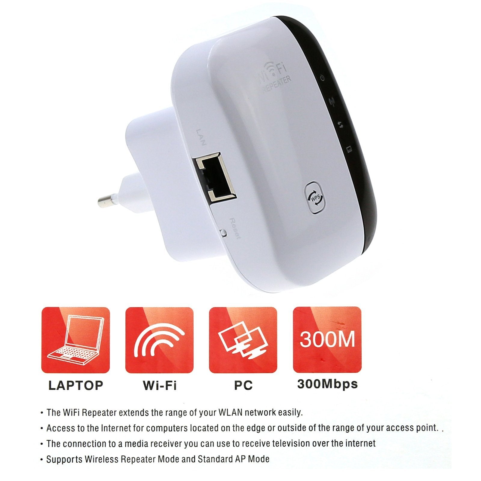 2 Types Wireless WiFi Repeater Wi fi Range Extender 300Mbps Signal Amplifier 802.11N/B/G Booster Repetidor Wi fi Reapeter