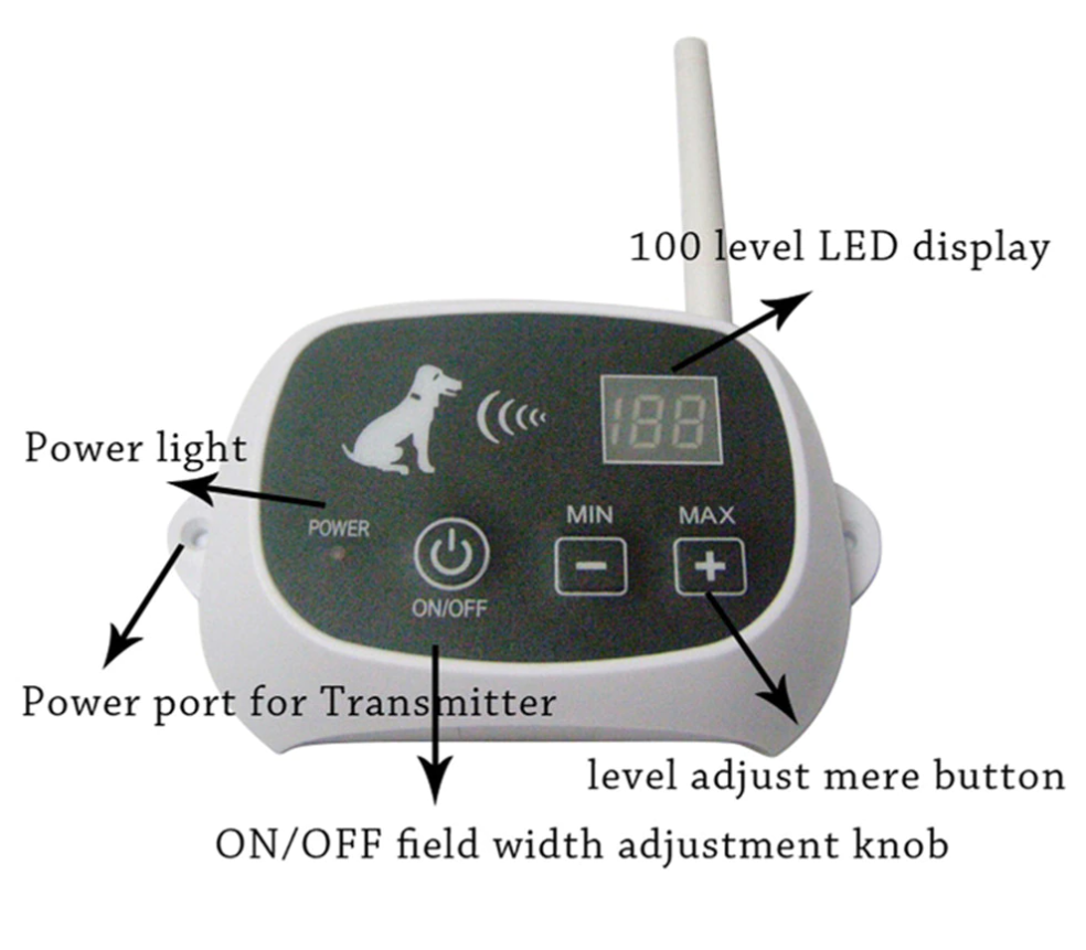 Wireless Dog Fence Containment Transmitter Training Collar