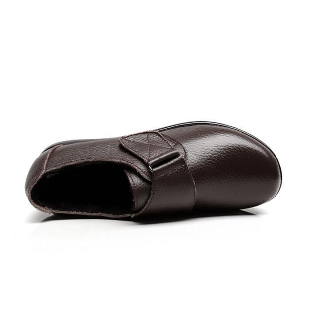 Women Flats Leather Shoes Moccasins Mother Loafers