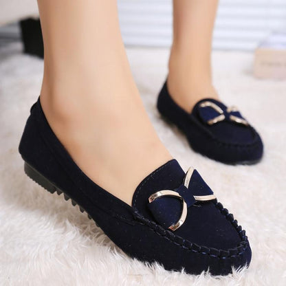 Fashion  Women Ballet Shoes Single Bow Flats Driving Shoes