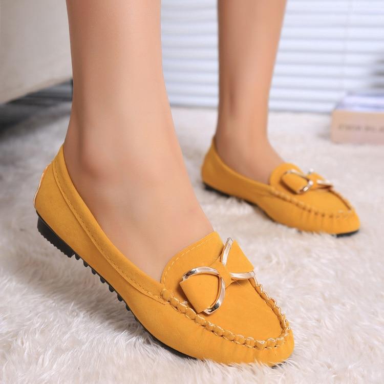 Fashion  Women Ballet Shoes Single Bow Flats Driving Shoes