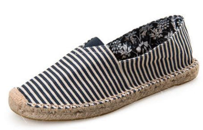 New Arrival Black Retro Vintage Ladies Womens Casual Espadrilles Shoes