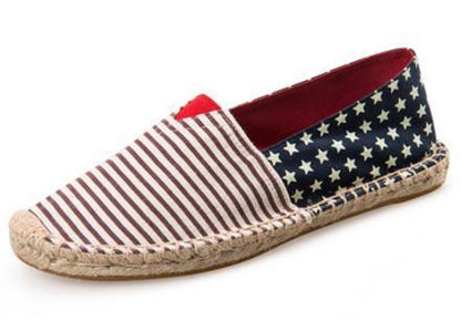 New Arrival Black Retro Vintage Ladies Womens Casual Espadrilles Shoes