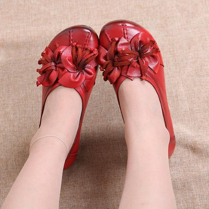 Women Flats Genuine Leather Shoes Women Casual Loafers