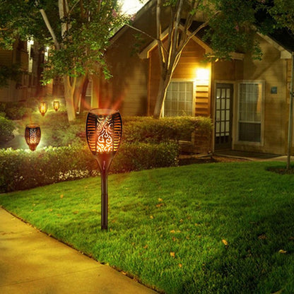 Outdoor LED Solar Flickering Flame Torch Light