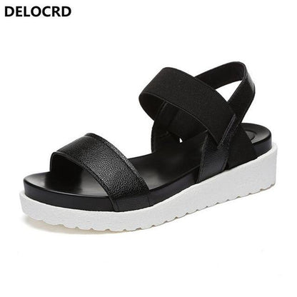 Women New Shoes Peep-toe Sandalias Flat Shoes Roman Sandals