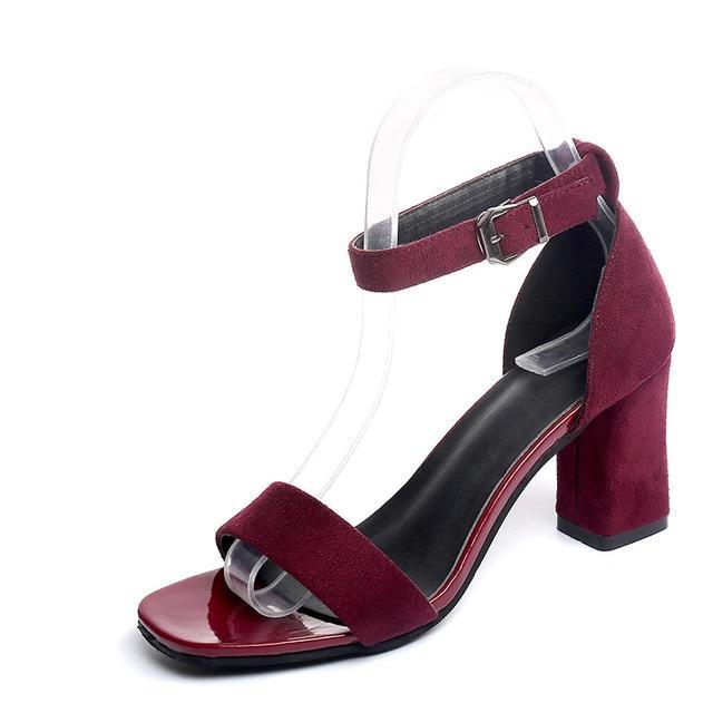 Women Sandals  Shoes Women Open Toe Chunky High Heels