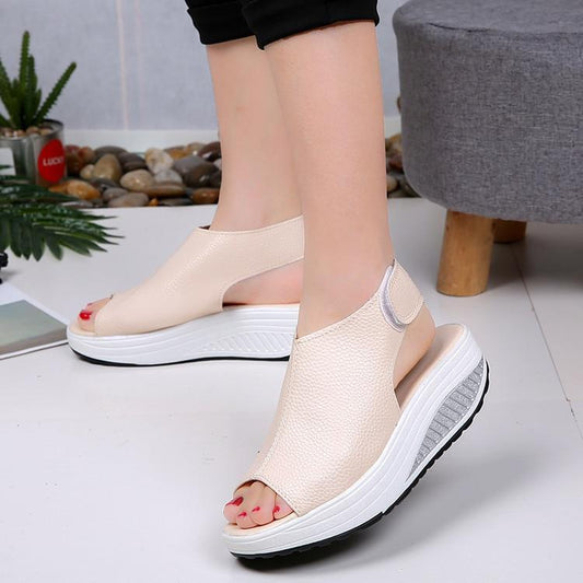 Female Sandals Vintage Wedges Platform Shoes