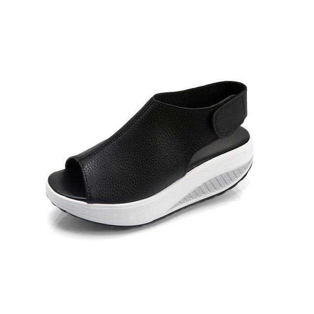 Female Sandals Vintage Wedges Platform Shoes