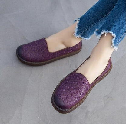 Genuine Leather Loafers Women Casual Shoes