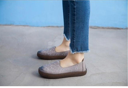 Genuine Leather Loafers Women Casual Shoes