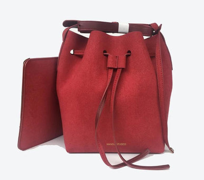 MANSURSTUDIOS suede bucket bag mansur women faux suede shoulder bag