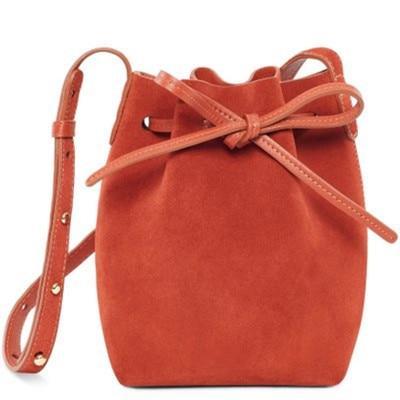 MANSURSTUDIOS suede bucket bag mansur women faux suede shoulder bag