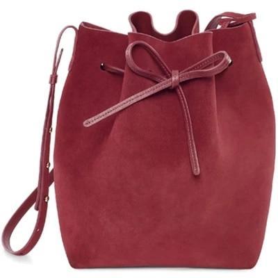 MANSURSTUDIOS suede bucket bag mansur women faux suede shoulder bag