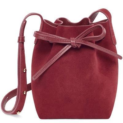 MANSURSTUDIOS suede bucket bag mansur women faux suede shoulder bag