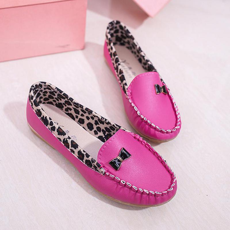 New Casual Leisure Shoes Single Women Leather Shoes