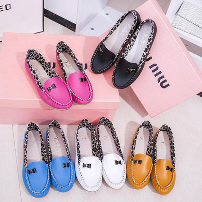 New Casual Leisure Shoes Single Women Leather Shoes