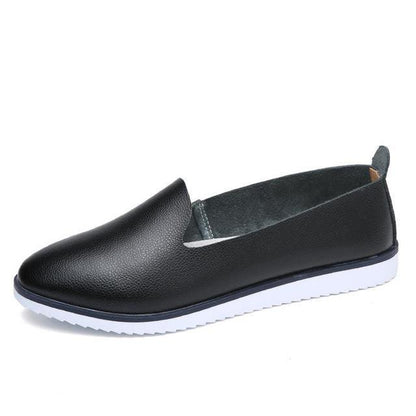 Split Leather Oxford Flat Shoes For Women