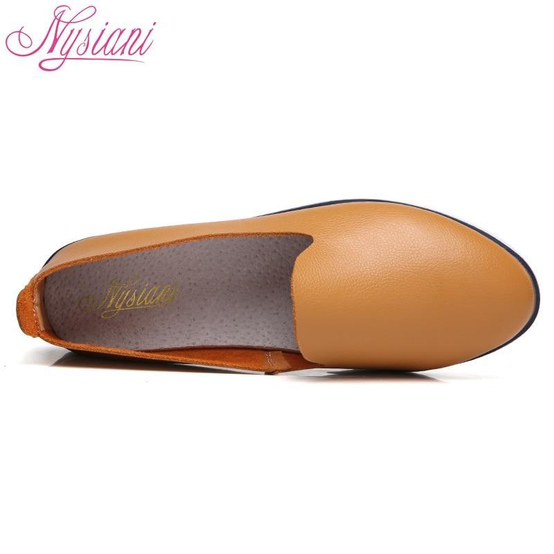 Split Leather Oxford Flat Shoes For Women