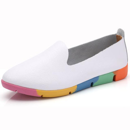 Split Leather Women Loafers