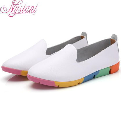 Split Leather Women Loafers