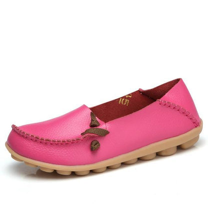 Flats Women Plus Size 34-44 Genuine Leather Shoes