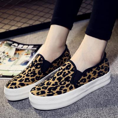Casual Flat Shoes Women Canvas Slip On Flats Platform Loafers