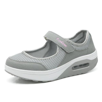 Fashion Women Flat Platform Shoes Woman Breathable Mesh Casual Shoes