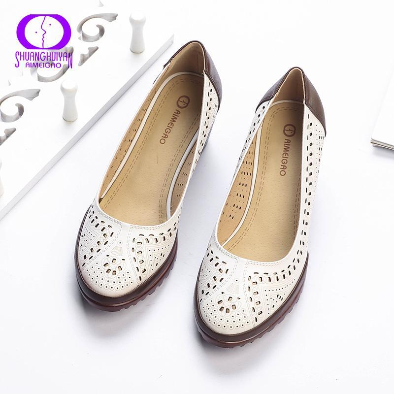 Hollow Out Sandals Soft Leather Women Shoes Pointed Toe High Heel