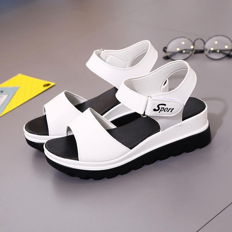Women Sandals High Quality Comfortable Leather Flat Breathable Sandals