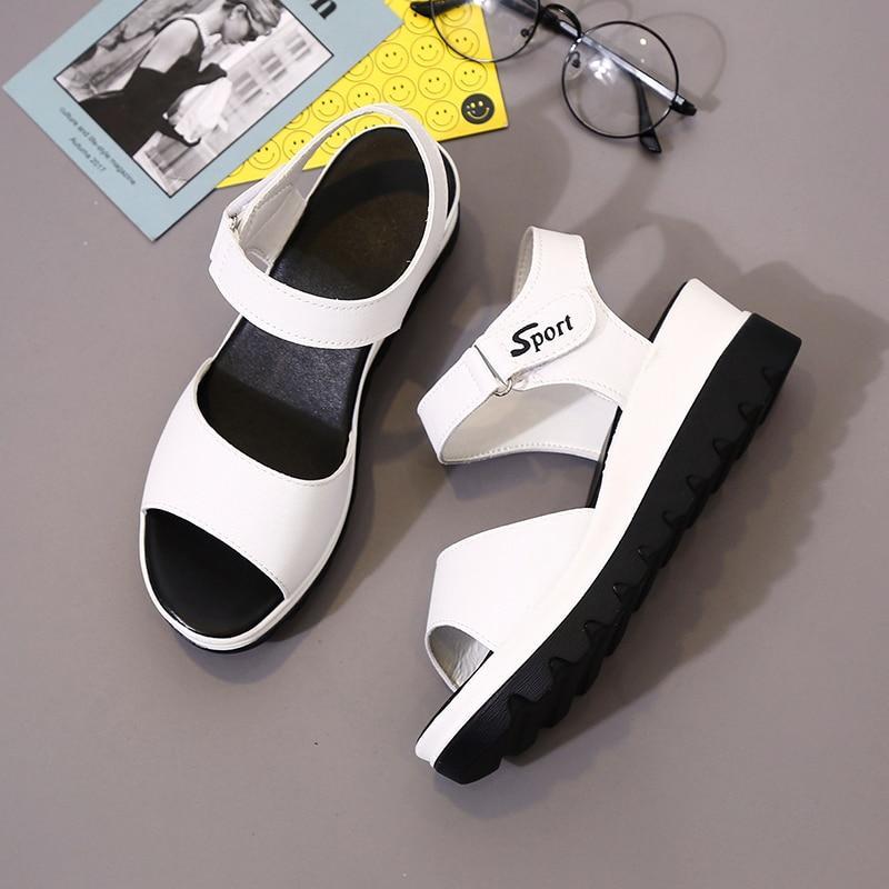 Women Sandals High Quality Comfortable Leather Flat Breathable Sandals