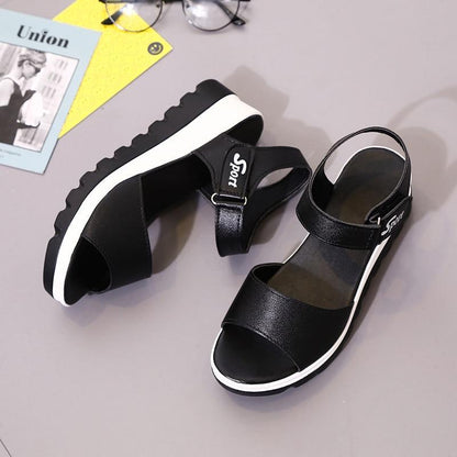 Women Sandals High Quality Comfortable Leather Flat Breathable Sandals