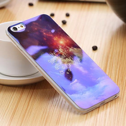 Blue Ray Light Phone Case - Modern Transparent iPhone Case