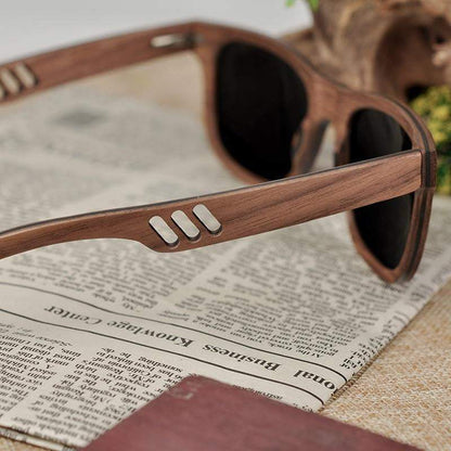 BOBO BIRD Vintage Wooden Polarized Sunglasses