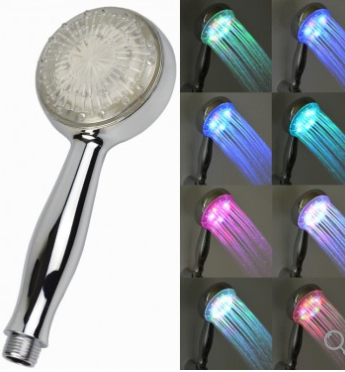 Multi Color Handheld LED Shower Head