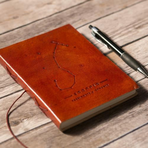 Scorpio Zodiac Handmade Leather Journal