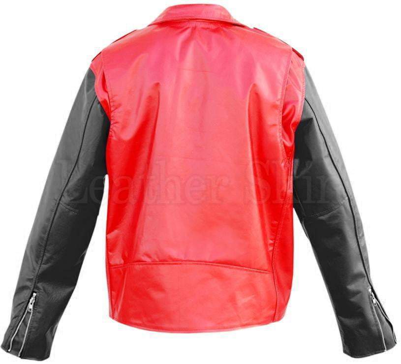 Red Brando Quilted Leather Jacket