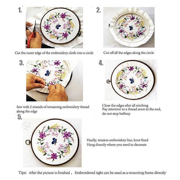 FLORAL EMBROIDERY KIT