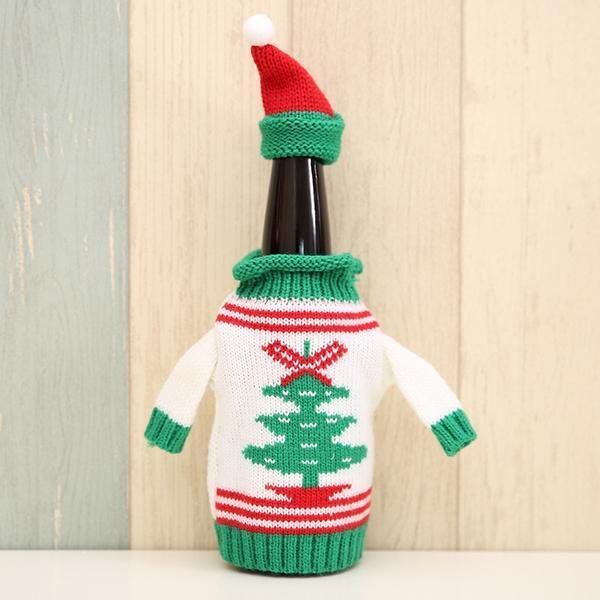 Knitted Christmas Bottle Set