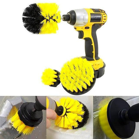 3Pcs Power Scrubber Brush Drill Attachable Set