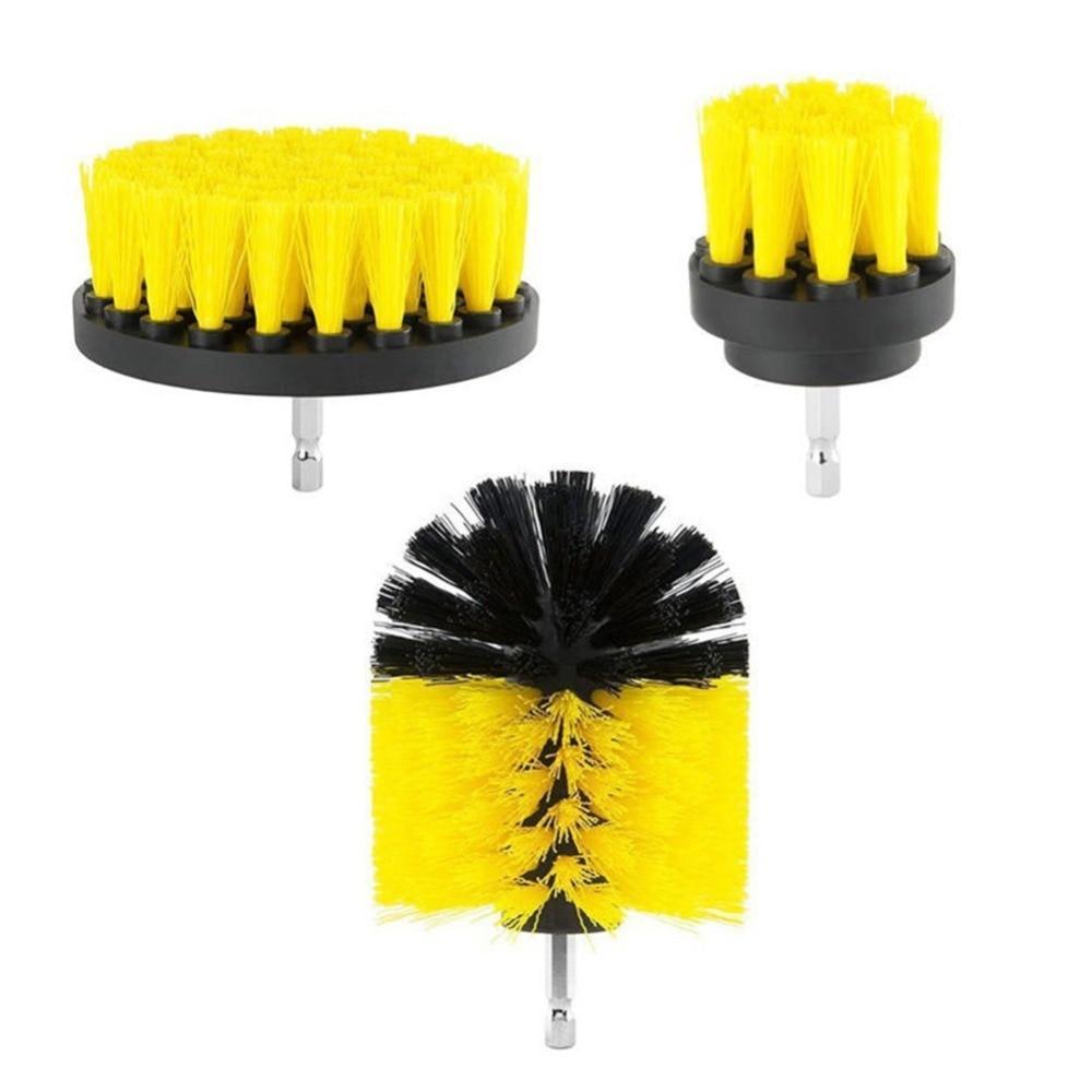 s 3 pcs/set Power Scrubber Brush Drill Brush Clean for Bathroom Surfaces Tub Shower Tile Grout Cordless Power Scrub Cleaning Kit