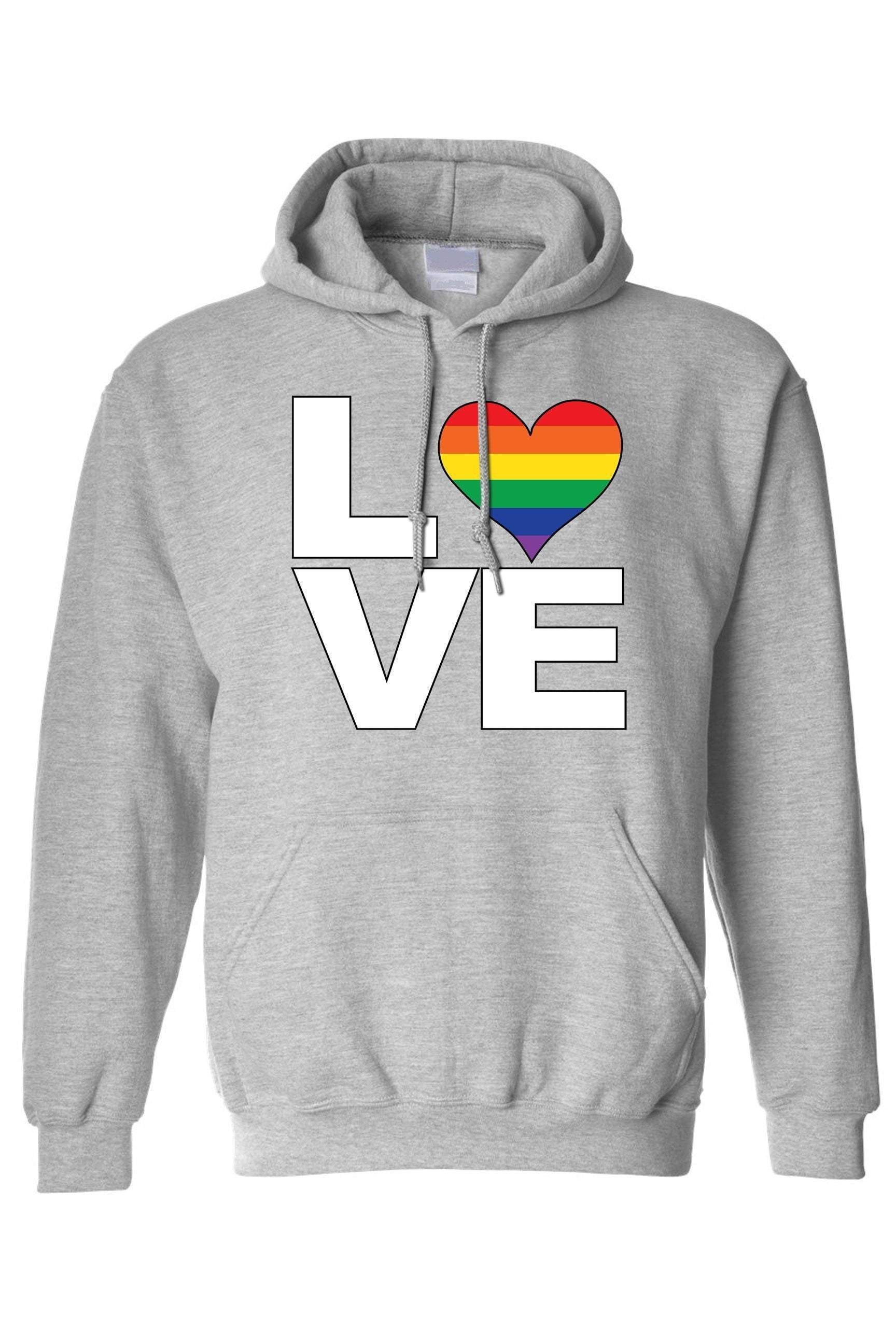 Unisex Pullover Hoodie LGBT "Rainbow Flag Gay love Pride!"