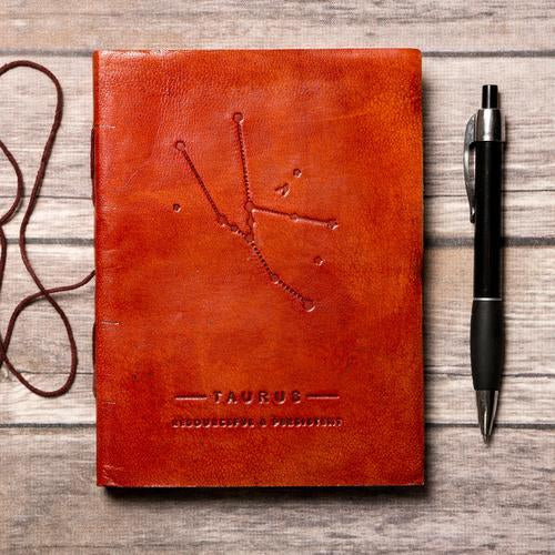 Taurus Zodiac Handmade Leather Journal