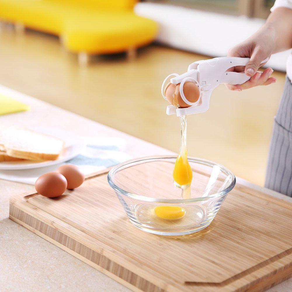 New Easy Egg Cracker Handheld York White Separator