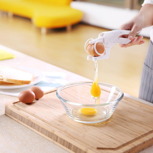 New Easy Egg Cracker Handheld York White Separator